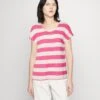 Vero Moda Vmwide Stripe - Print T-Shirt - Snow White/Pink Yarrow -Vero Moda 00cac739a2fa40359b6126ab2369f493