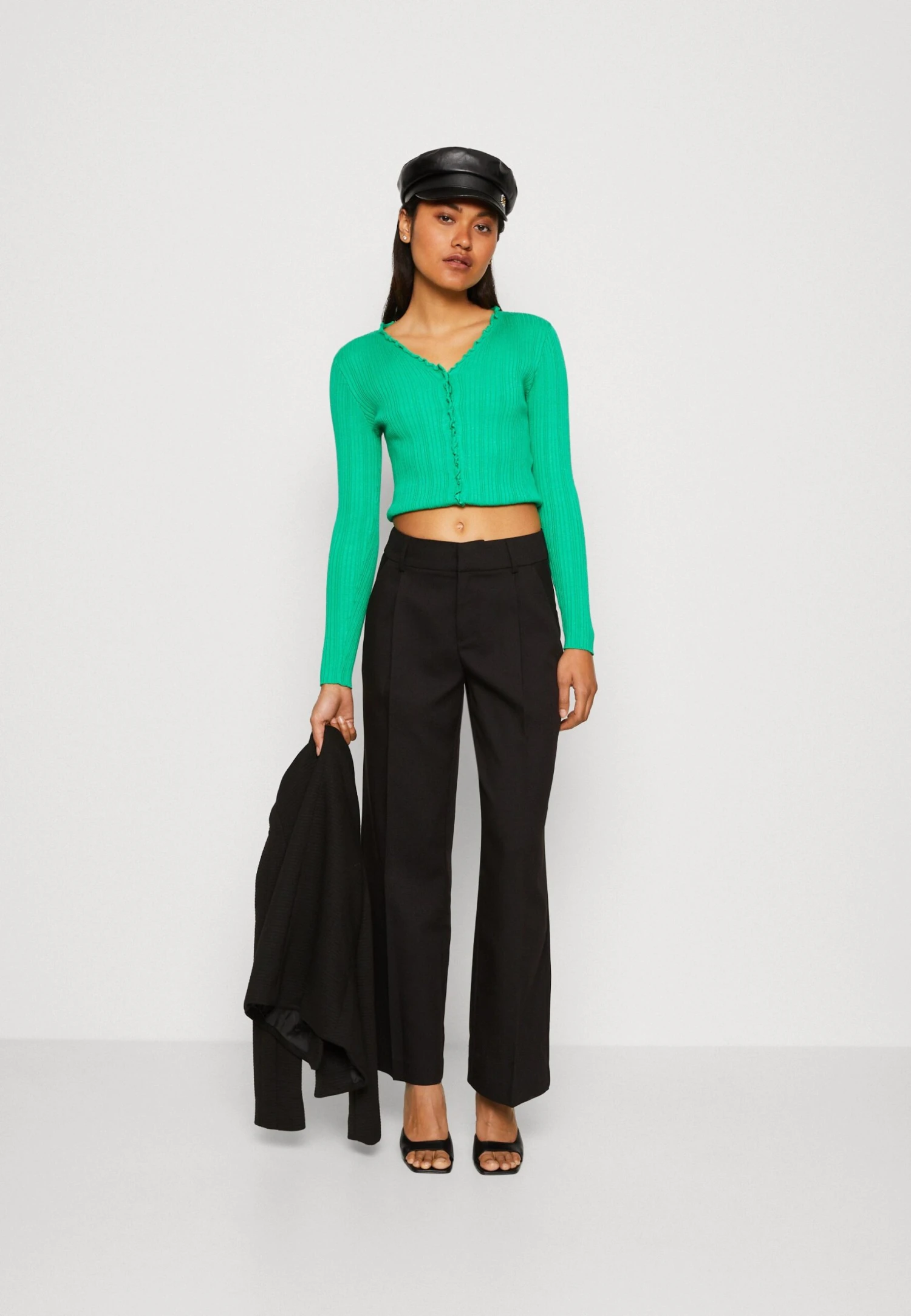 Vero Moda Vmwillow Frill Cardigan- Cardigan - Bright Green 4 Vero Moda Vmwillow Frill Cardigan- Cardigan - Bright Green - Image 2