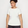 Vero Moda Curve Vmvanda - Basic T-Shirt - Snow White -Vero Moda 063c999798454010a03daad285cc5fe0