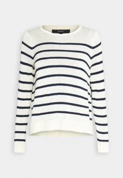 Vero Moda Vmnova O Neck- Jumper - Birch/Navy Blazer -Vero Moda 064cdc6645cb4e258912878c7538221c