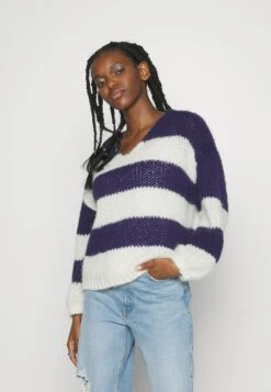 Vero Moda Petite Vmerin Stripe Pullover- Jumper - Astral Aura/Birch