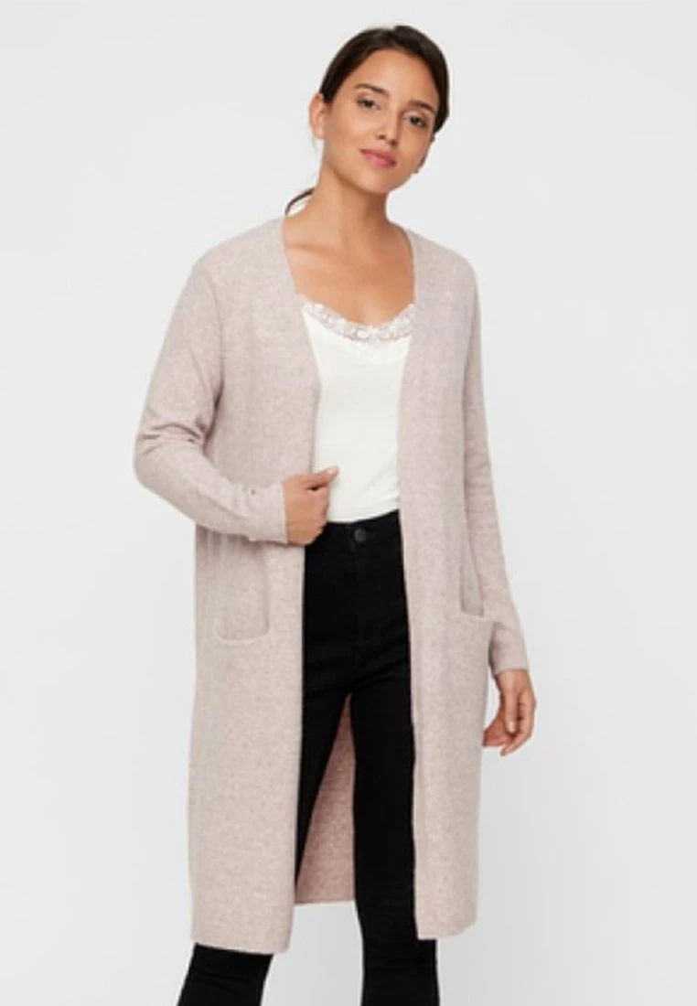 Vero Moda Vmdoffy Ls Long Open Ga Noos - Cardigan - Woodrose 3 Vero Moda Vmdoffy Ls Long Open Ga Noos - Cardigan - Woodrose