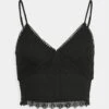 Vero Moda Tall Vmhoney Lace Cropped - Top - Black -Vero Moda 0b1f57eb1f784cbeb5956f0bb23cc45c