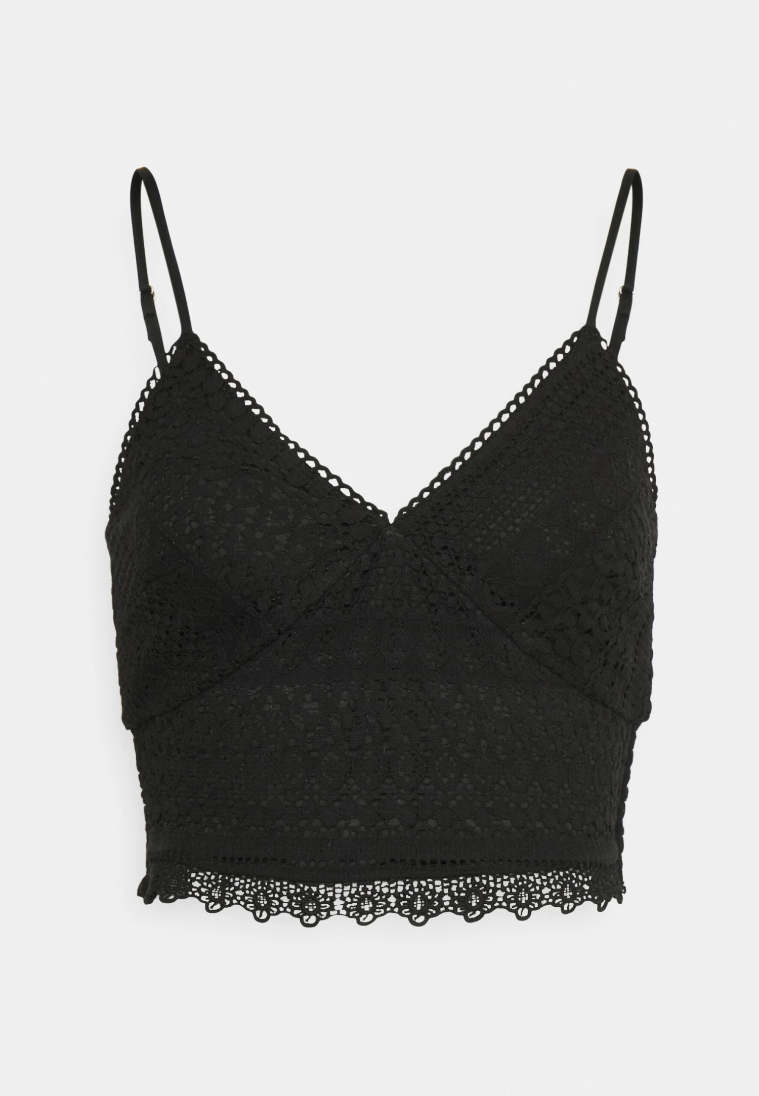 Vero Moda Tall Vmhoney Lace Cropped - Top - Black 3 Vero Moda Tall Vmhoney Lace Cropped - Top - Black
