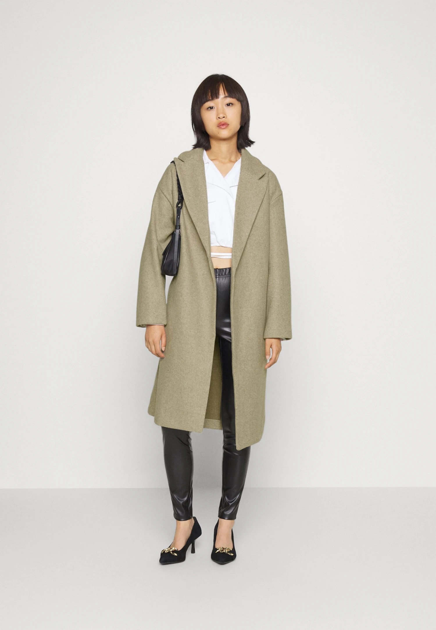 Vero Moda Petite Vmfortune Long Jacket - Classic Coat - Silver Mink 4 Vero Moda Petite Vmfortune Long Jacket - Classic Coat - Silver Mink - Image 2