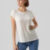 Vero Moda Vmava Plain Ss Gajrs Noos - Basic T-Shirt - Snow White -Vero Moda 0eba8bab83c44292a49f48fc28790ab2
