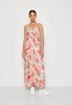 Vero Moda Vmwonda Wrap Dress - Maxi Dress - Wood Ash/Ibi Red