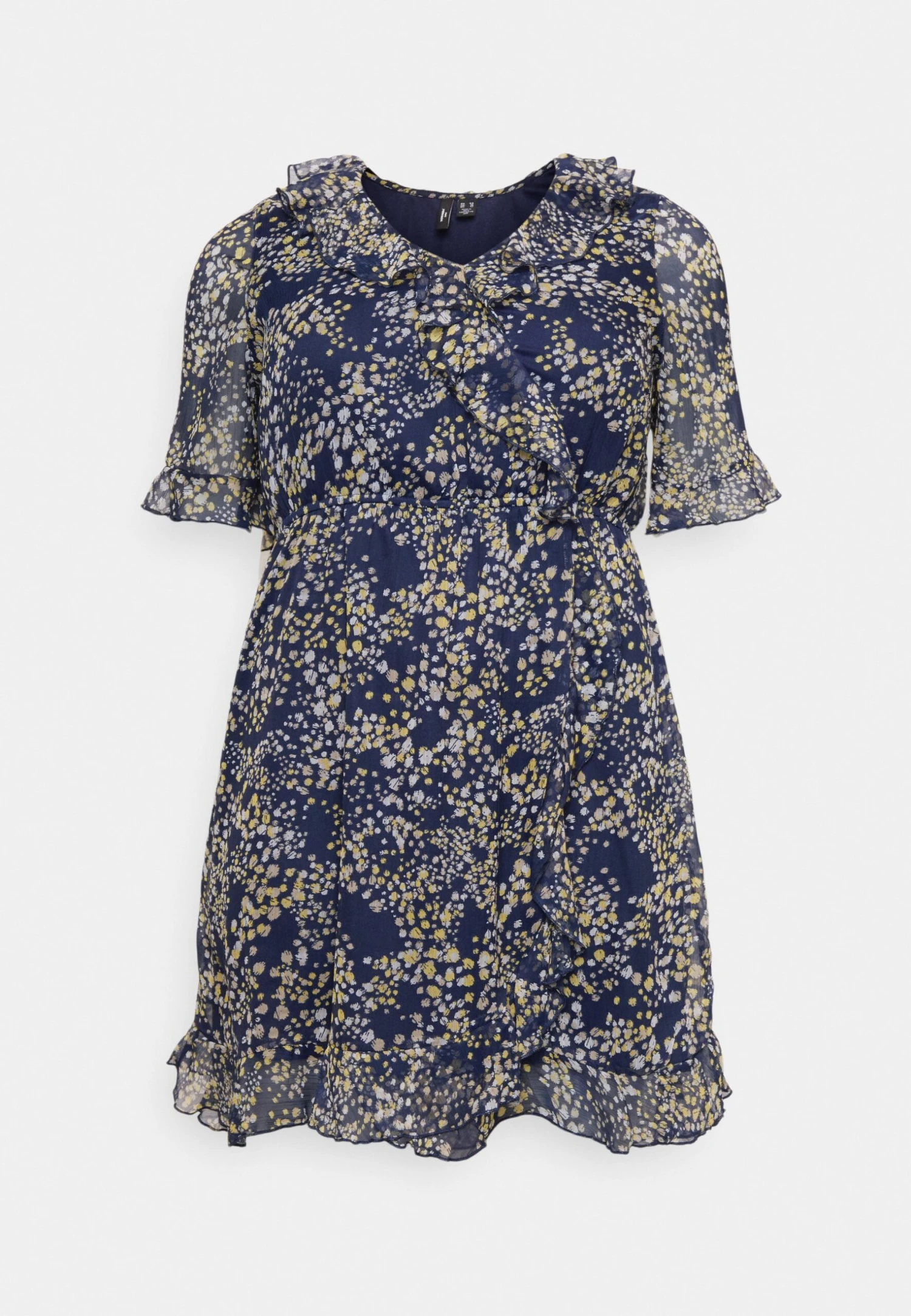 Vero Moda Curve Vmdora Kaya Short Dress - Day Dress - Navy Blazer/Dora 6 Vero Moda Curve Vmdora Kaya Short Dress - Day Dress - Navy Blazer/Dora - Image 4