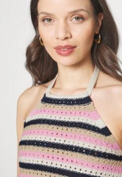 Vero Moda Petite Vmshaji Halterneck - Top - Birch/Bonbon/Navy Blazer/Irish Cream -Vero Moda 1263139ffc3d456093f5cfde6d8f0dc6