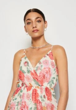 Vero Moda Vmwonda Wrap Dress - Maxi Dress - Wood Ash/Ibi Red -Vero Moda 153e221fabf84047ae90ba431915bd8d