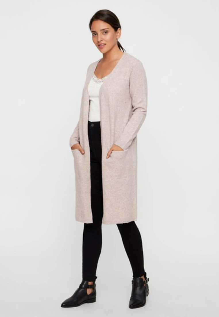 Vero Moda Vmdoffy Ls Long Open Ga Noos - Cardigan - Woodrose 4 Vero Moda Vmdoffy Ls Long Open Ga Noos - Cardigan - Woodrose - Image 2