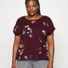 Vero Moda Curve Vmhallie New - Print T-Shirt - Winetasting -Vero Moda 1be17cc3beb7469bbbb664c8bbfbf63e