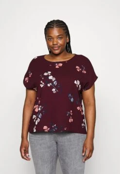 Vero Moda Curve Vmhallie New - Print T-Shirt - Winetasting