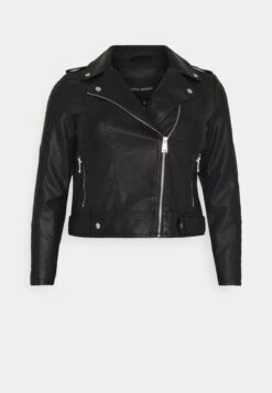 Vero Moda Curve Vmkerriultra Coated Jacket- Faux Leather Jacket - Black -Vero Moda 1c97e9029b7345a39efd5407c2ce77d4