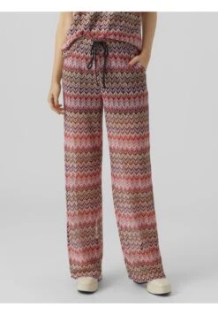 Vero Moda Tall Vmdicte Wide Pant - Trousers - Bon Bon/Navy Blue/Snow White
