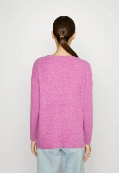 Vero Moda Vmcrewlefile Ls V-Neck Noos - Jumper - Cyclamen Melange -Vero Moda 2783322200574b60b94c4647bbe6bdb1