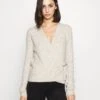 Vero Moda Tall Vmrubellefile Wrap Cardigan - Cardigan - Birch Melange -Vero Moda 27b0c1997f1f45b58c60e731cd91c4f4