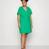 Vero Moda Curve Vmmymilo Wide Wrap Knee Dress - Day Dress - Bright Green -Vero Moda 29812e40ff91421681c402352b7bbaed