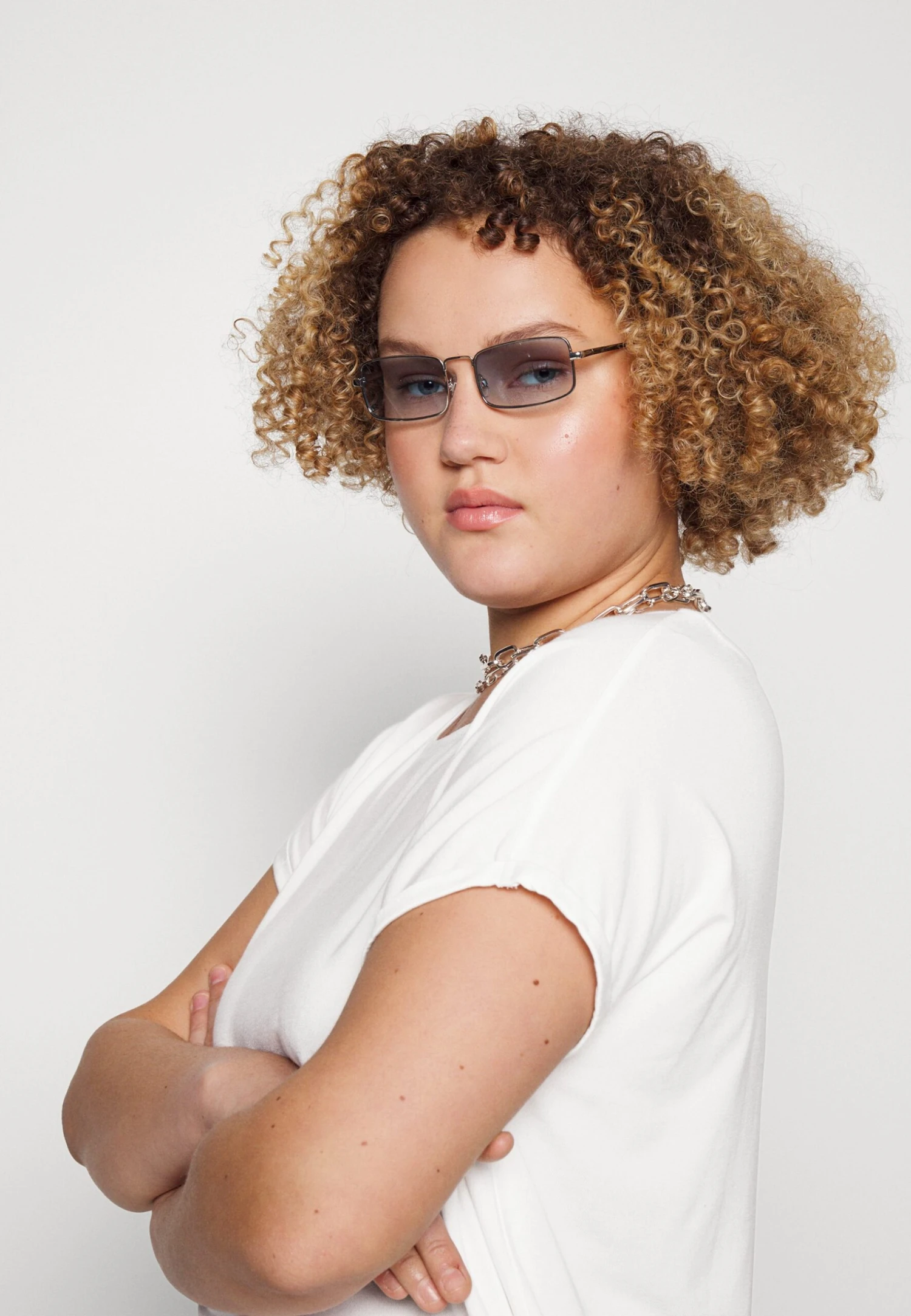 Vero Moda Curve Vmaya Plain - Basic T-Shirt - Snow White 6 Vero Moda Curve Vmaya Plain - Basic T-Shirt - Snow White - Image 4