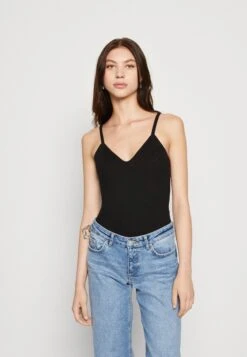 Vero Moda Vmwillow V Neck Bodystocking - Top - Black