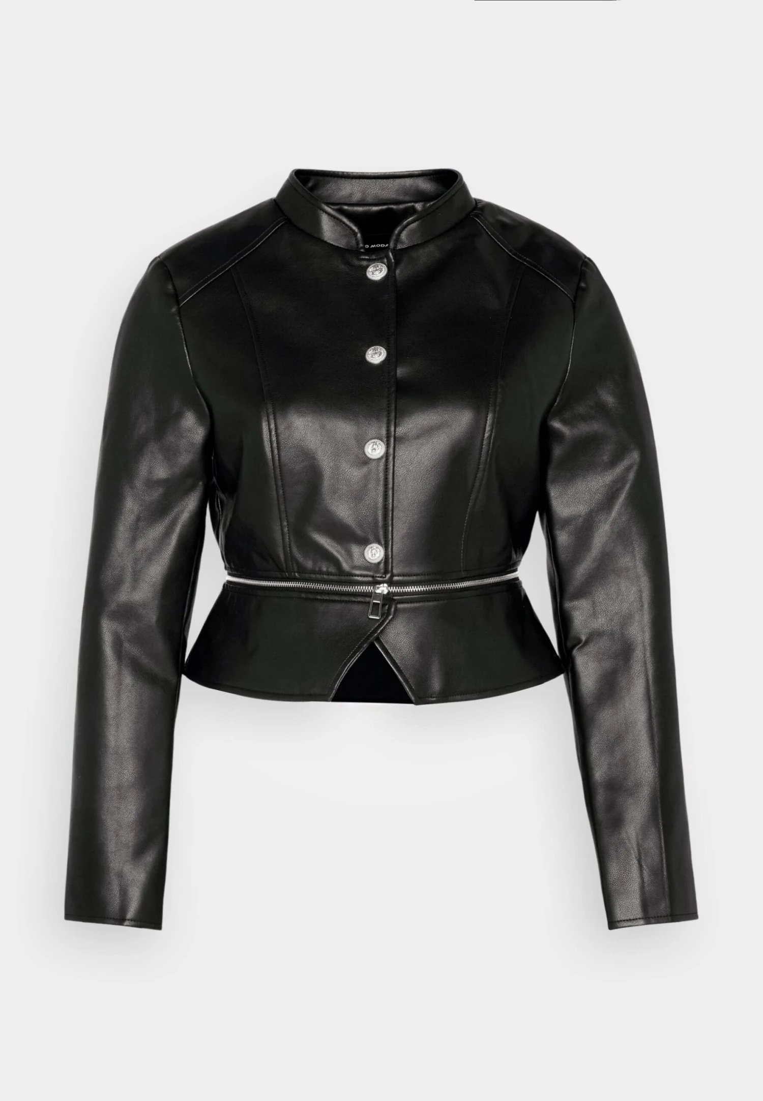 Vero Moda Vmannika Short Jacket - Faux Leather Jacket - Black 7 Vero Moda Vmannika Short Jacket - Faux Leather Jacket - Black - Image 5