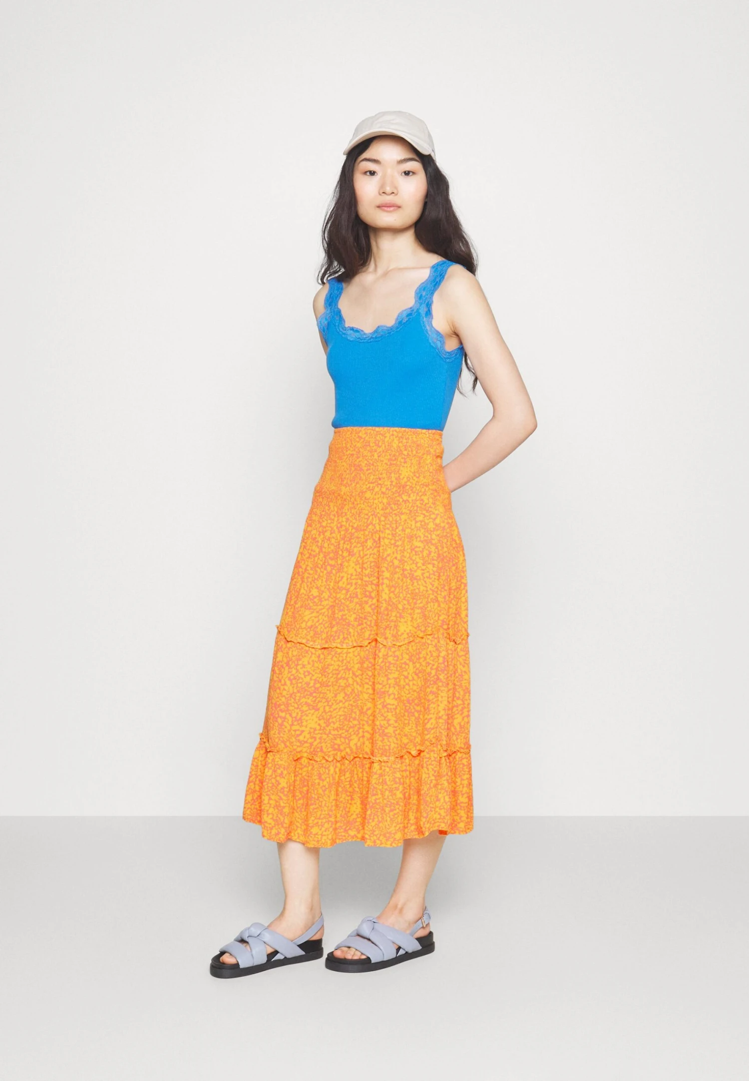 Vero Moda Petite Vmjenny Smock Calf Skirt - A-Line Skirt - Georgia Peach Melin 4 Vero Moda Petite Vmjenny Smock Calf Skirt - A-Line Skirt - Georgia Peach Melin - Image 2