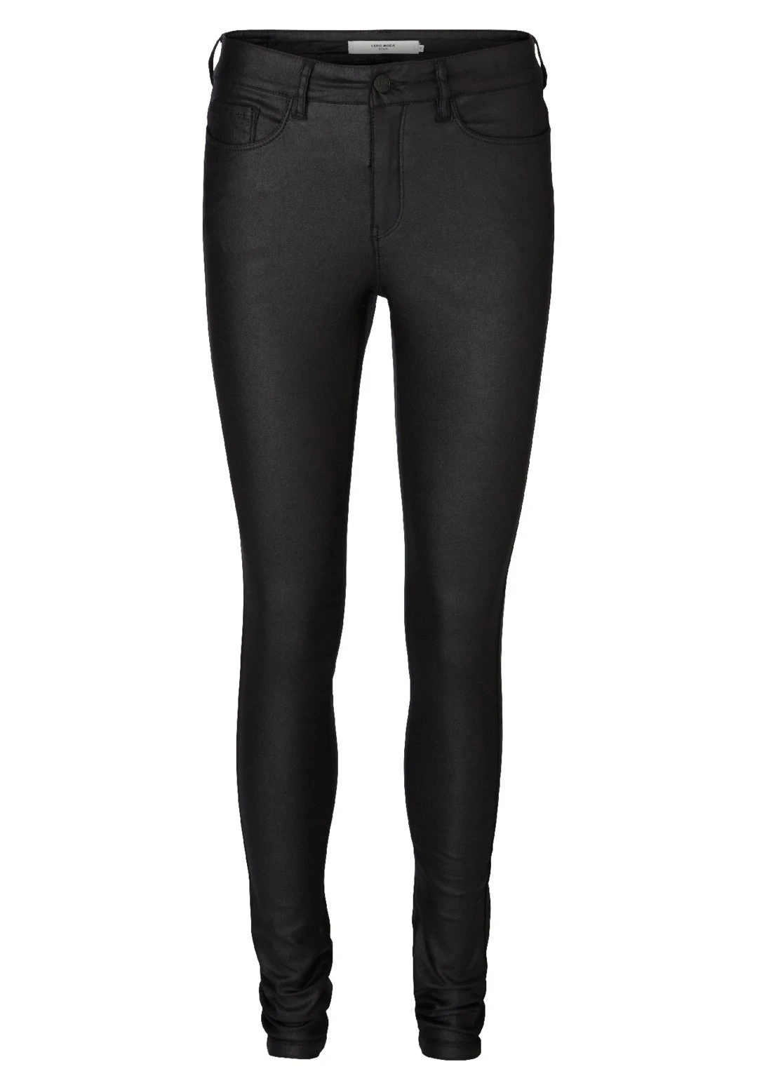Vero Moda Vmseven Smooth Coated Pants - Trousers - Black 6 Vero Moda Vmseven Smooth Coated Pants - Trousers - Black - Image 4