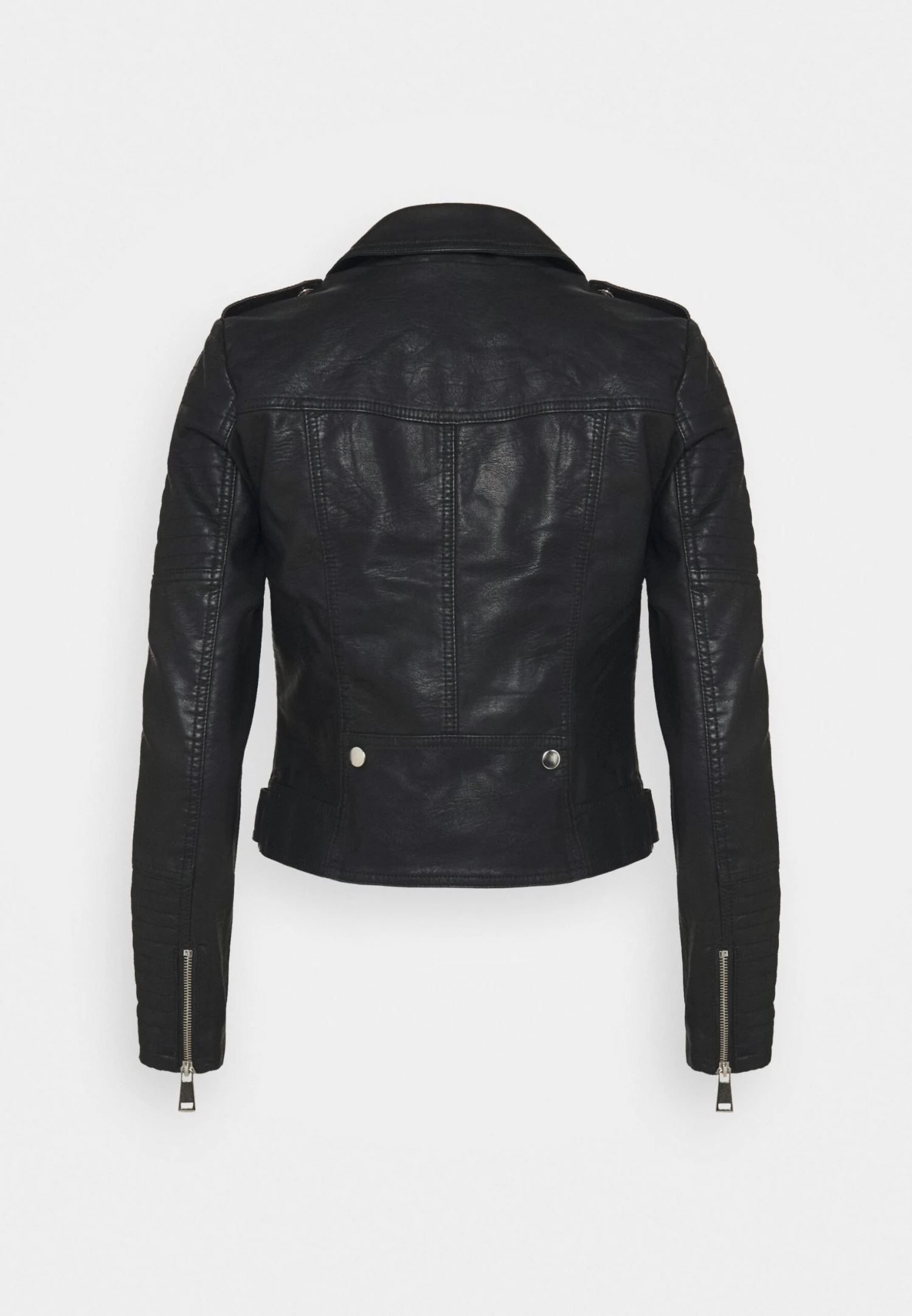 Vero Moda Petite Vmkerriultra Short Jacket - Faux Leather Jacket - Black 10 Vero Moda Petite Vmkerriultra Short Jacket - Faux Leather Jacket - Black - Image 8