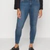 Vero Moda Curve Piping Jeans - Jeans Skinny Fit - Medium Blue Denim