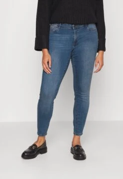 Vero Moda Curve Piping Jeans - Jeans Skinny Fit - Medium Blue Denim