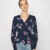 Vero Moda Vmlydia Wrap - Blouse - Navy Blazer -Vero Moda 37da066dbc8943bbaa522db3f41b07e6