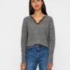 Vero Moda Petite Vmiva Vneck- Jumper - Medium Grey 2 Vero Moda Petite Vmiva Vneck- Jumper - Medium Grey -Vero Moda 38e7f8421eb542aa946db7221b19961a