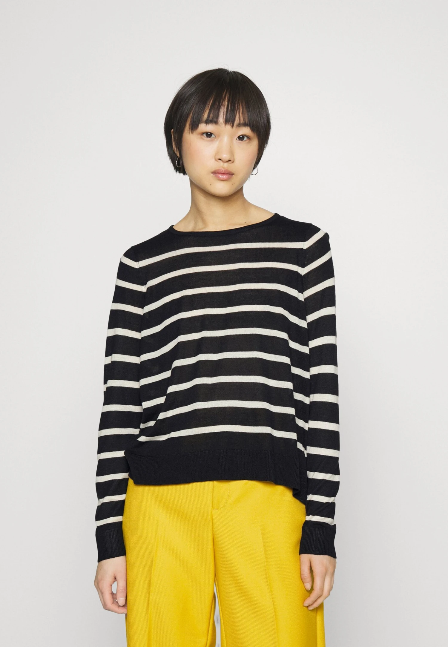 Vero Moda Petite Vmnova O Neck- Jumper - Black/Birch 3 Vero Moda Petite Vmnova O Neck- Jumper - Black/Birch