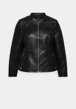 Vero Moda Curve Vmlove Lavine Short Coated Jacket - Faux Leather Jacket - Black 12 Vero Moda Curve Vmlove Lavine Short Coated Jacket - Faux Leather Jacket - Black -Vero Moda 3fc8e1dde20d4f1e8d14770349bc8a61