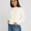 Vero Moda Petite Vmpriya Oneck Blouse - Jumper - Pristine -Vero Moda 404b73c9fe6e4ec993d4efd45e697928