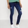 Vmmzia Bumpband Destroyed Skinny- Jeans Skinny Fit - Dark Blue Denim -Vero Moda 44748a78c5dd4d7eb4d5856a527a91cd