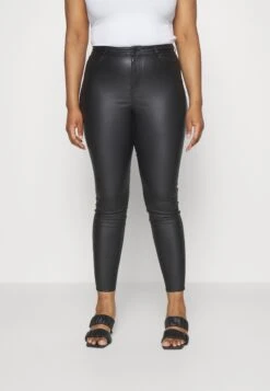 Vero Moda Curve Vmclora Coat Pants - Trousers - Black/Coated
