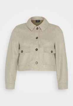 Vero Moda Curve Vmvibe Short Jacket - Summer Jacket - Silver Mink/Melange -Vero Moda 48662e7de7f54745bc9db1c511ed57b1