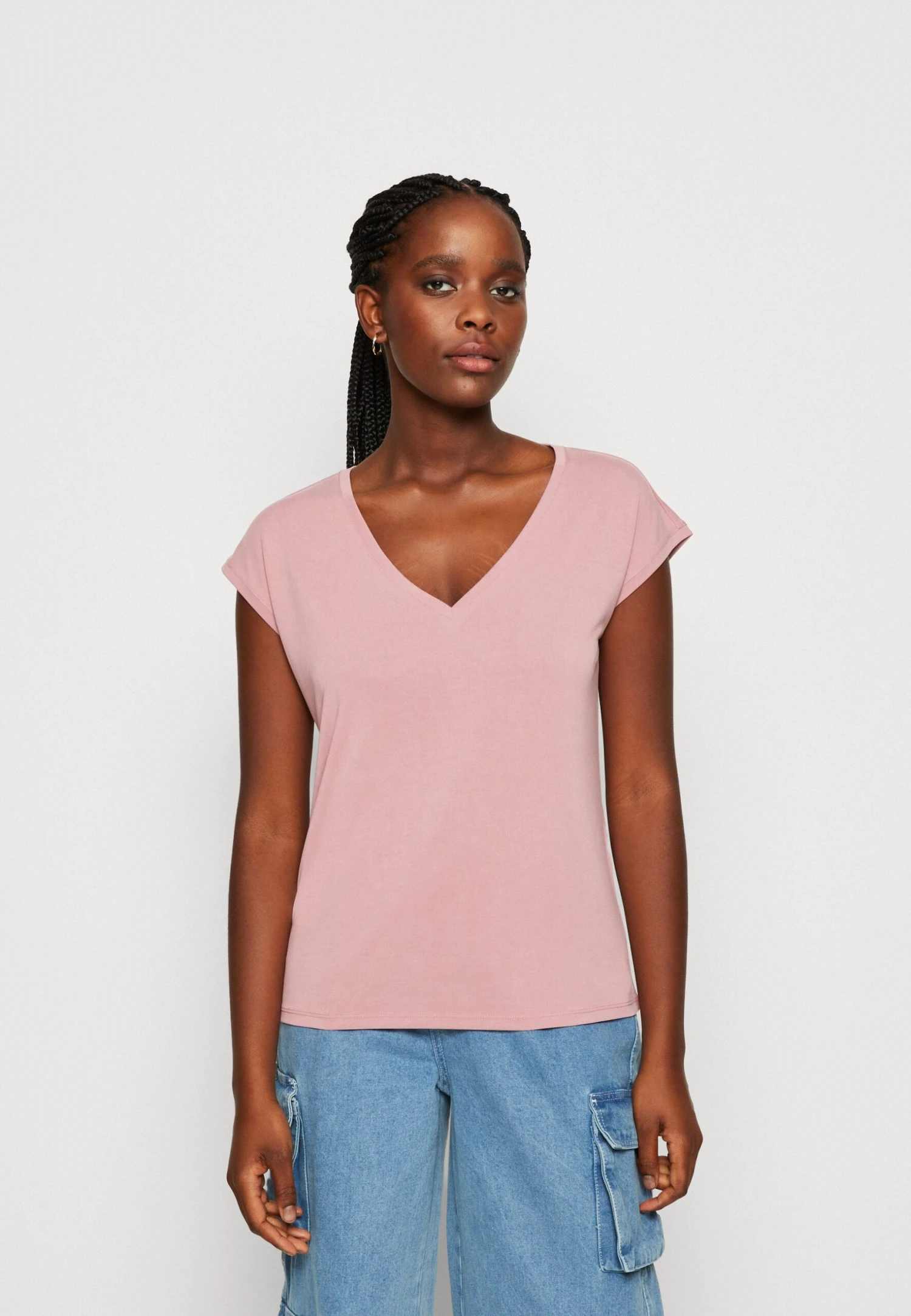 Vero Moda Vmfilli Ss V-Neck Ga Noos - Basic T-Shirt - Nostalgia Rose 3 Vero Moda Vmfilli Ss V-Neck Ga Noos - Basic T-Shirt - Nostalgia Rose