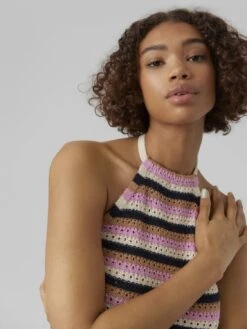 Vero Moda Vmshaji Sl Halterneck- Top - Birch/Bonbo/Navy Blazer/Irish Cream -Vero Moda 4f7912bdb2a54fc9a0eeb73ec0ec431c