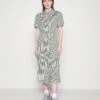 Vero Moda Tall Vmbumpy Calf Shirt Dress - Shirt Dress - Snow White/India Ink