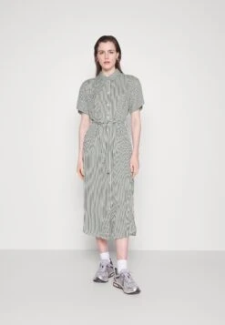 Vero Moda Tall Vmbumpy Calf Shirt Dress - Shirt Dress - Snow White/India Ink