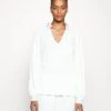 Vero Moda Tall Vmavi V Neck - Button-Down Blouse - Birch