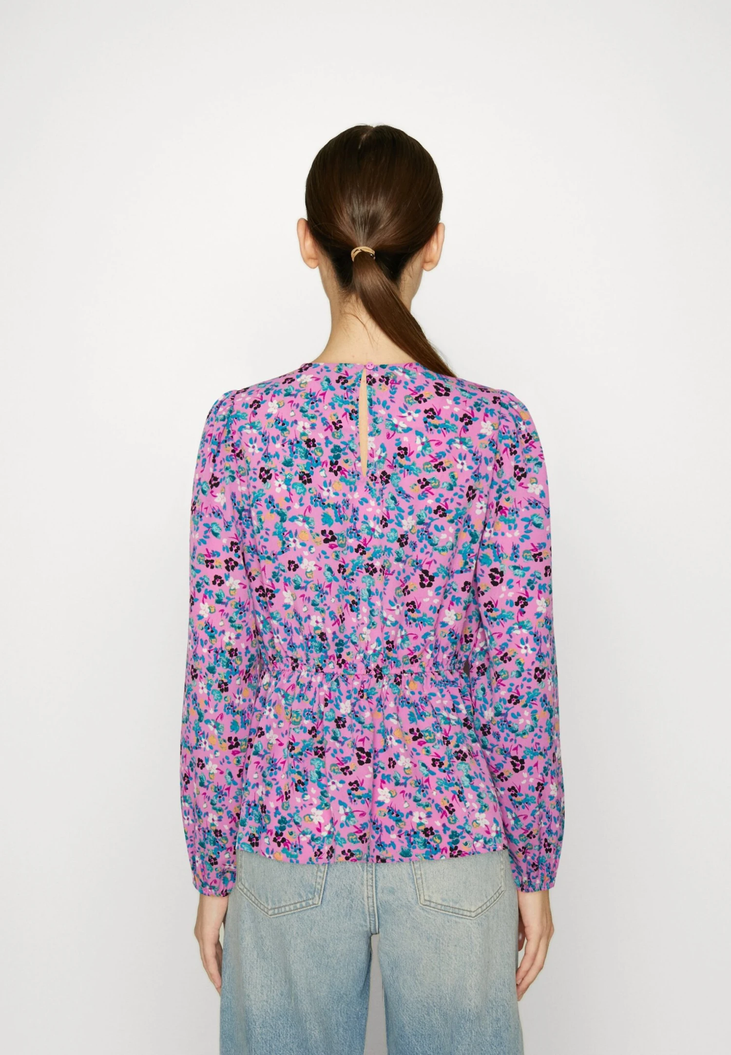 Vero Moda Vmlucia Peplum - Blouse - Mottled Pink 5 Vero Moda Vmlucia Peplum - Blouse - Mottled Pink - Image 3