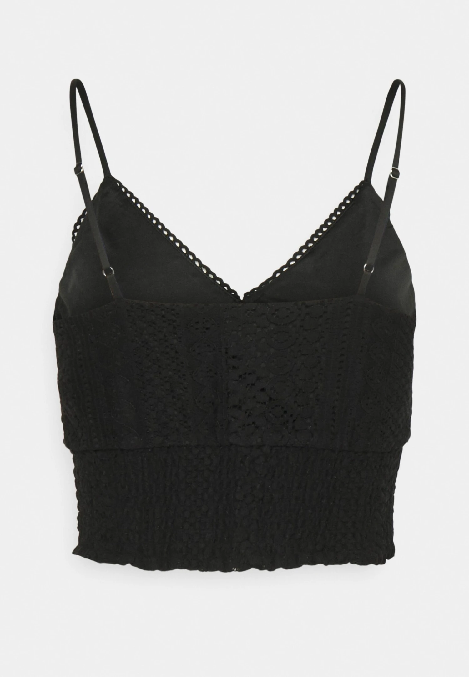 Vero Moda Tall Vmhoney Lace Cropped - Top - Black 4 Vero Moda Tall Vmhoney Lace Cropped - Top - Black - Image 2
