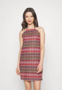 Vero Moda Petite Vmdicte Halterneck Short Dress - Jumper Dress - Red/Navy Blue/Snow