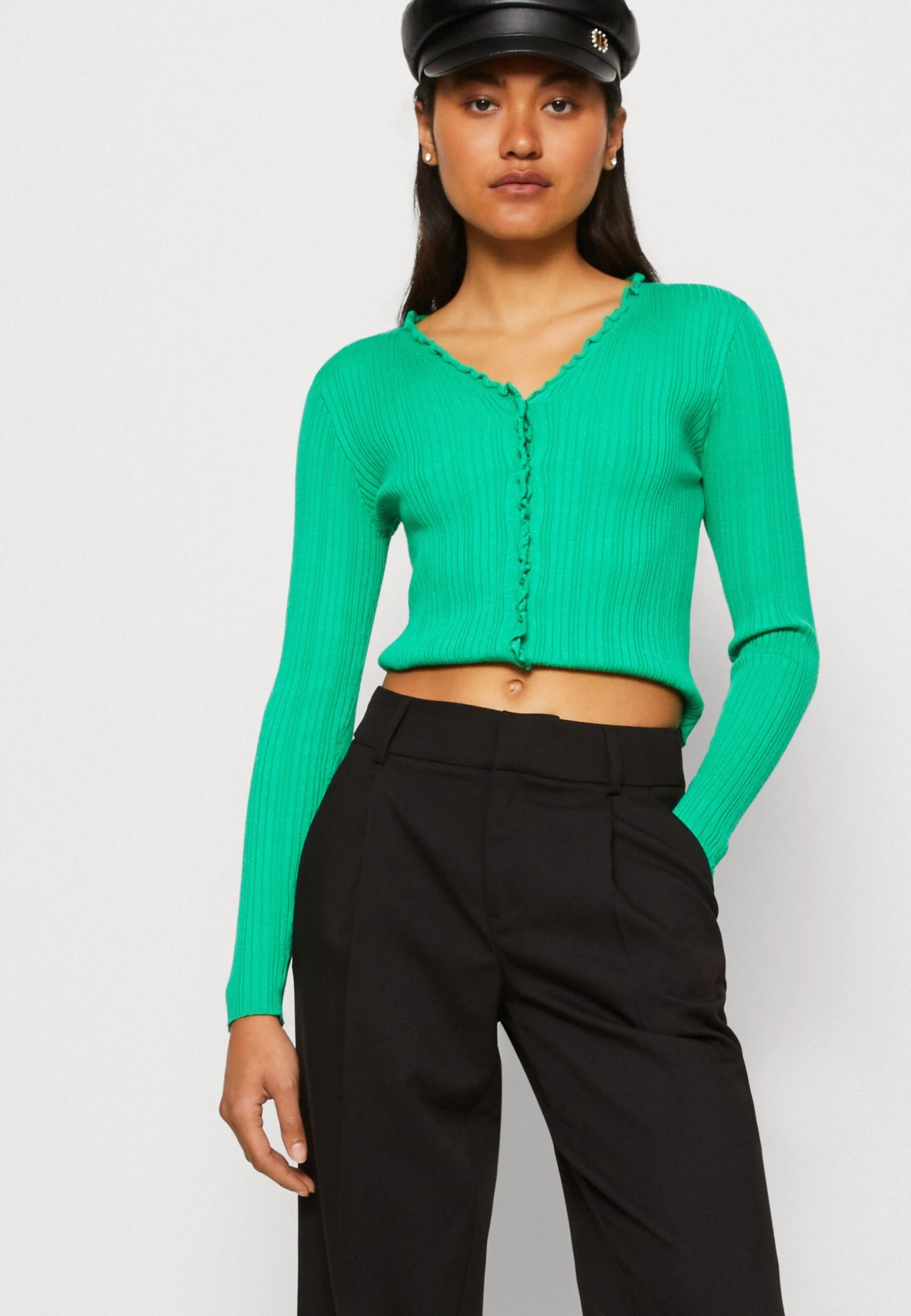 Vero Moda Vmwillow Frill Cardigan- Cardigan - Bright Green 6 Vero Moda Vmwillow Frill Cardigan- Cardigan - Bright Green - Image 4