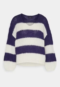 Vero Moda Petite Vmerin Stripe Pullover- Jumper - Astral Aura/Birch -Vero Moda 6284d906e9d14e07b402515058e4b1d7