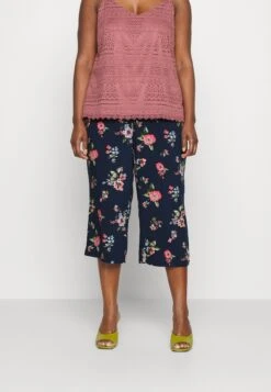 Vero Moda Curve Vmeasy Culotte Pants - Trousers - Navy Blazer/Fiona