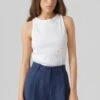 Vero Moda Vmmathilde Tank - Top - Bright White -Vero Moda 64940a78602d4ff69fcb33eab18fa402